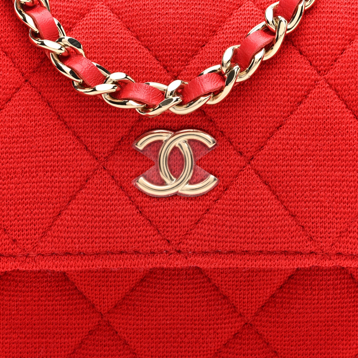 Chanel Jersey Quilted Micro Mini Flap Red 9 of 11