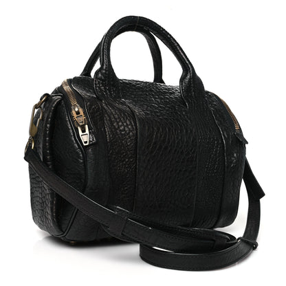 Alexander Wang Pebbled Lambskin Rockie Black Pale Gold Hardware 3 of 10
