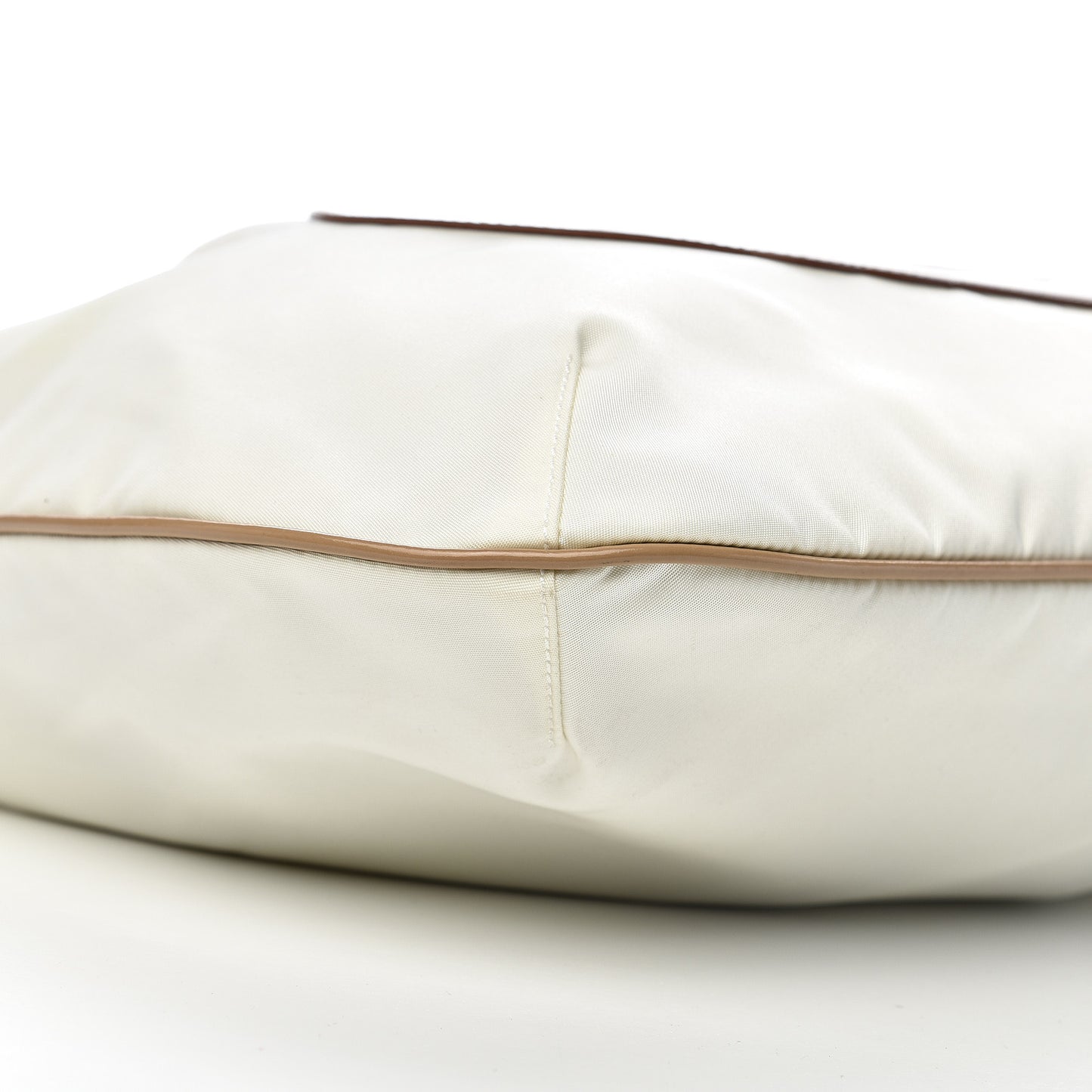 Tessuto Nylon Logo Sacca White Cammello