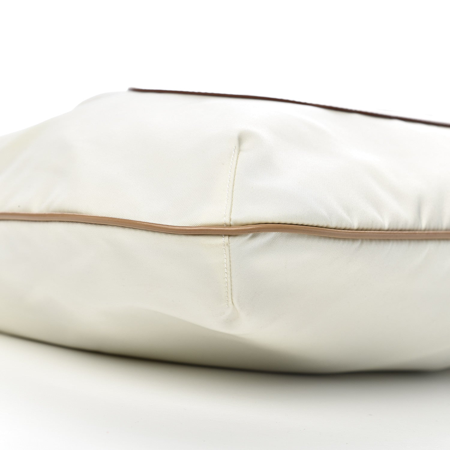 Prada Tessuto Nylon Logo Sacca White Cammello 10 of 12