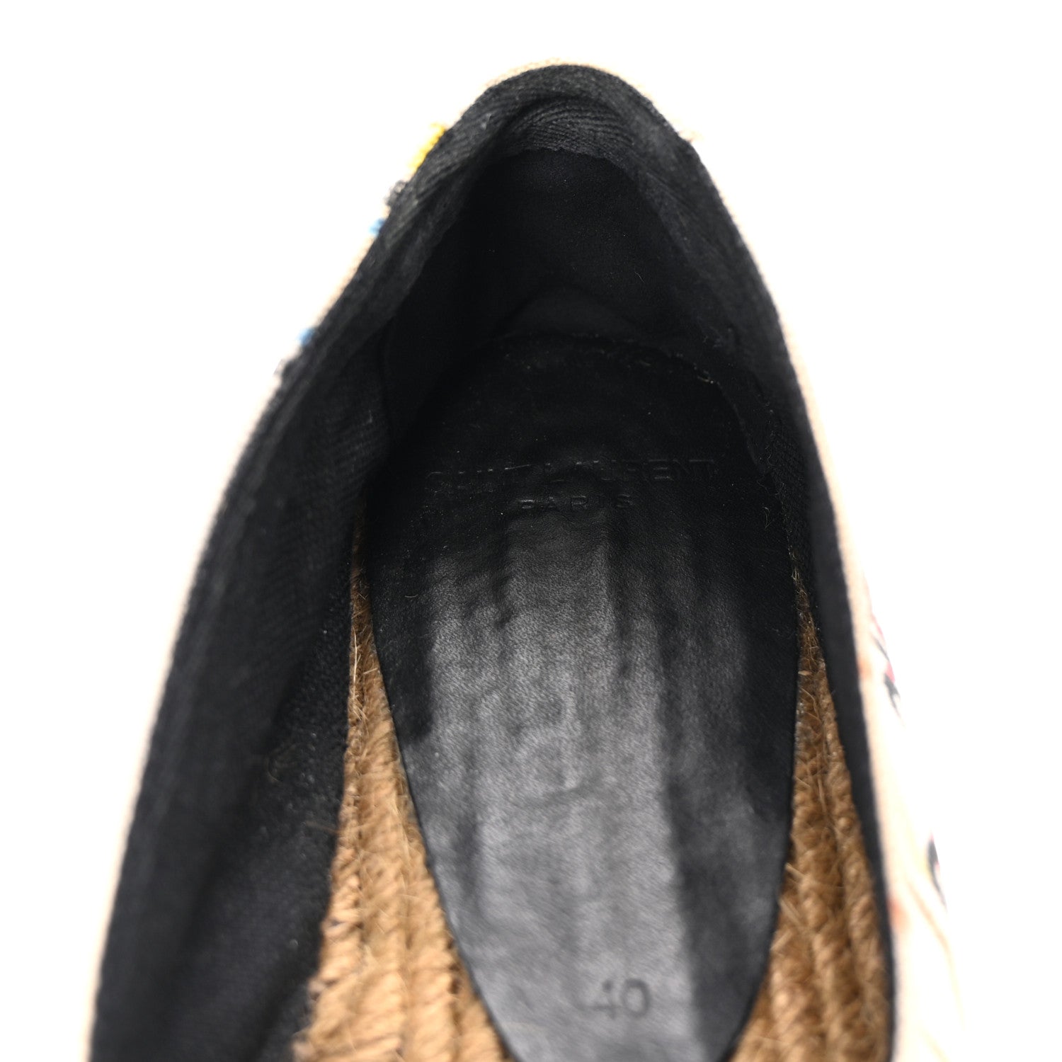 Saint Laurent Canvas Perseo Logo Embroidered Espadrilles 40 Multicolor 8 of 10