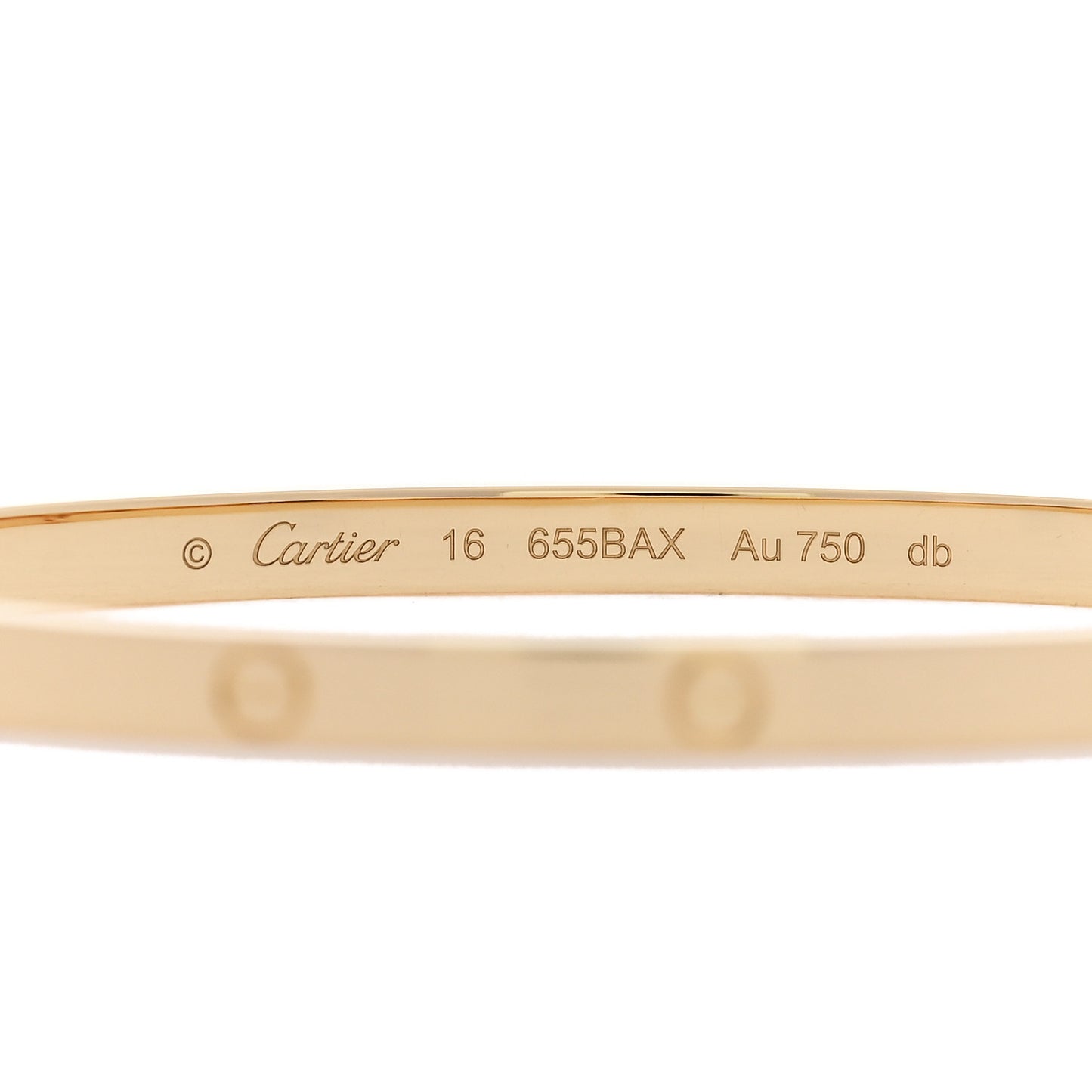 18K Yellow Gold Small LOVE Bracelet 16