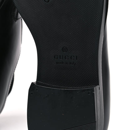 Gucci Calfskin Embroidered Mens Lace Up Derbys 5 Black 6 of 9