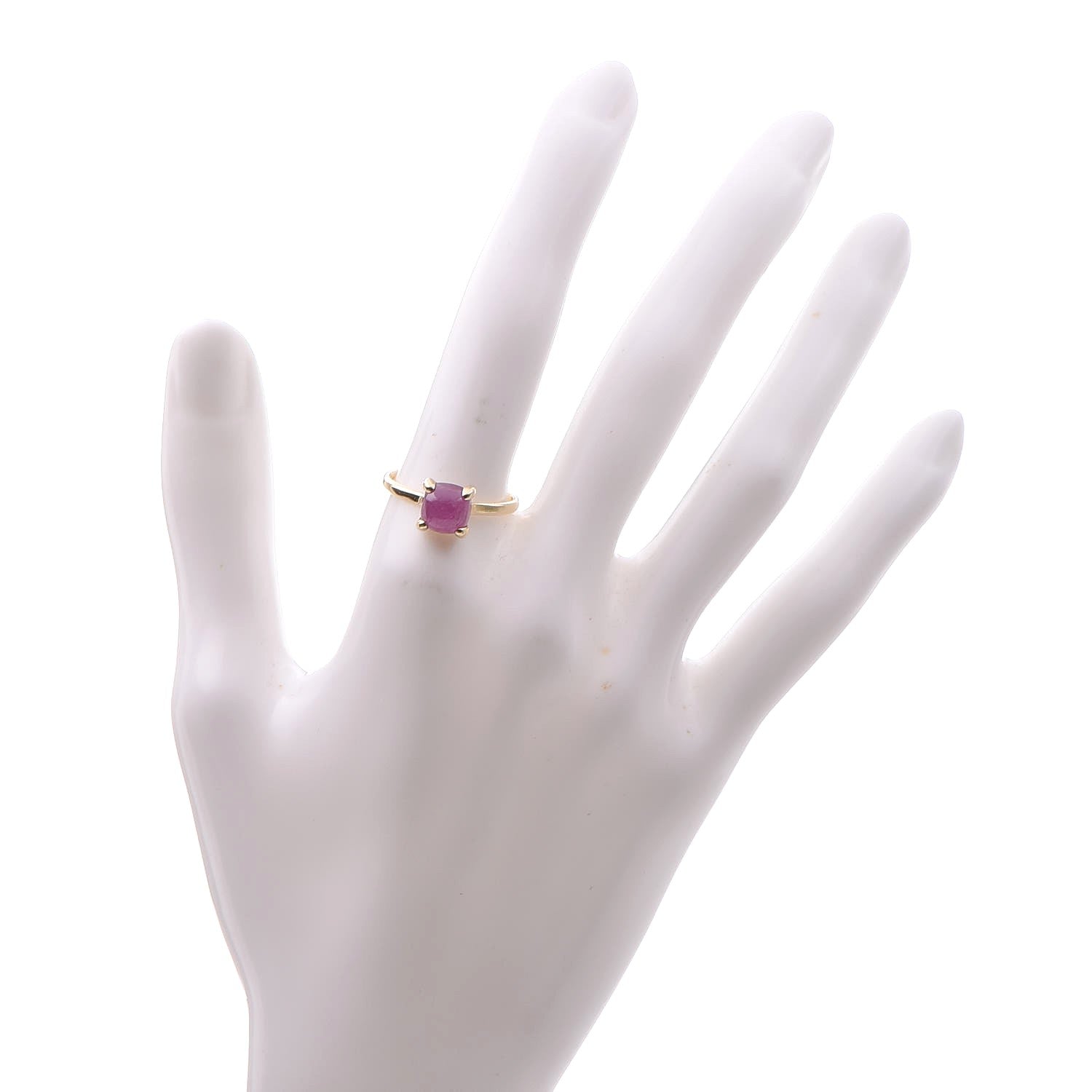 Tiffany 18K Yellow Gold Pink Tourmaline 7mm Paloma Picasso Sugar Stacks Ring 56 7.5 2 of 6