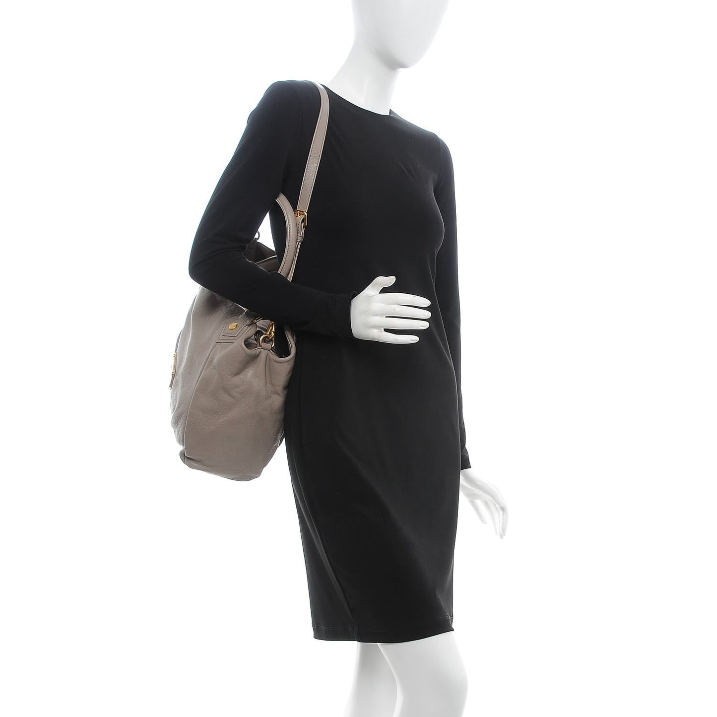 MARC by Calfskin Classic Q Francesca Tote Bag Cement