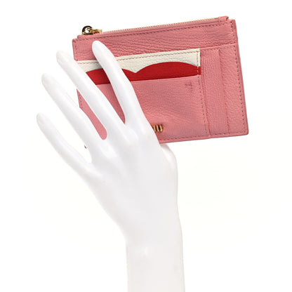 Miu Miu Madras Colour Zip Card Case Orchidea Rosa 2 of 10