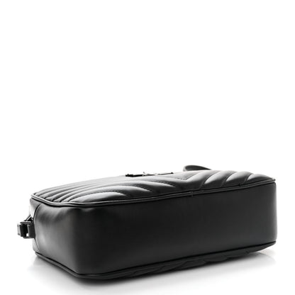 Saint Laurent Calfskin Matelasse Monogram Monochrome Lou Camera Bag Black 6 of 10