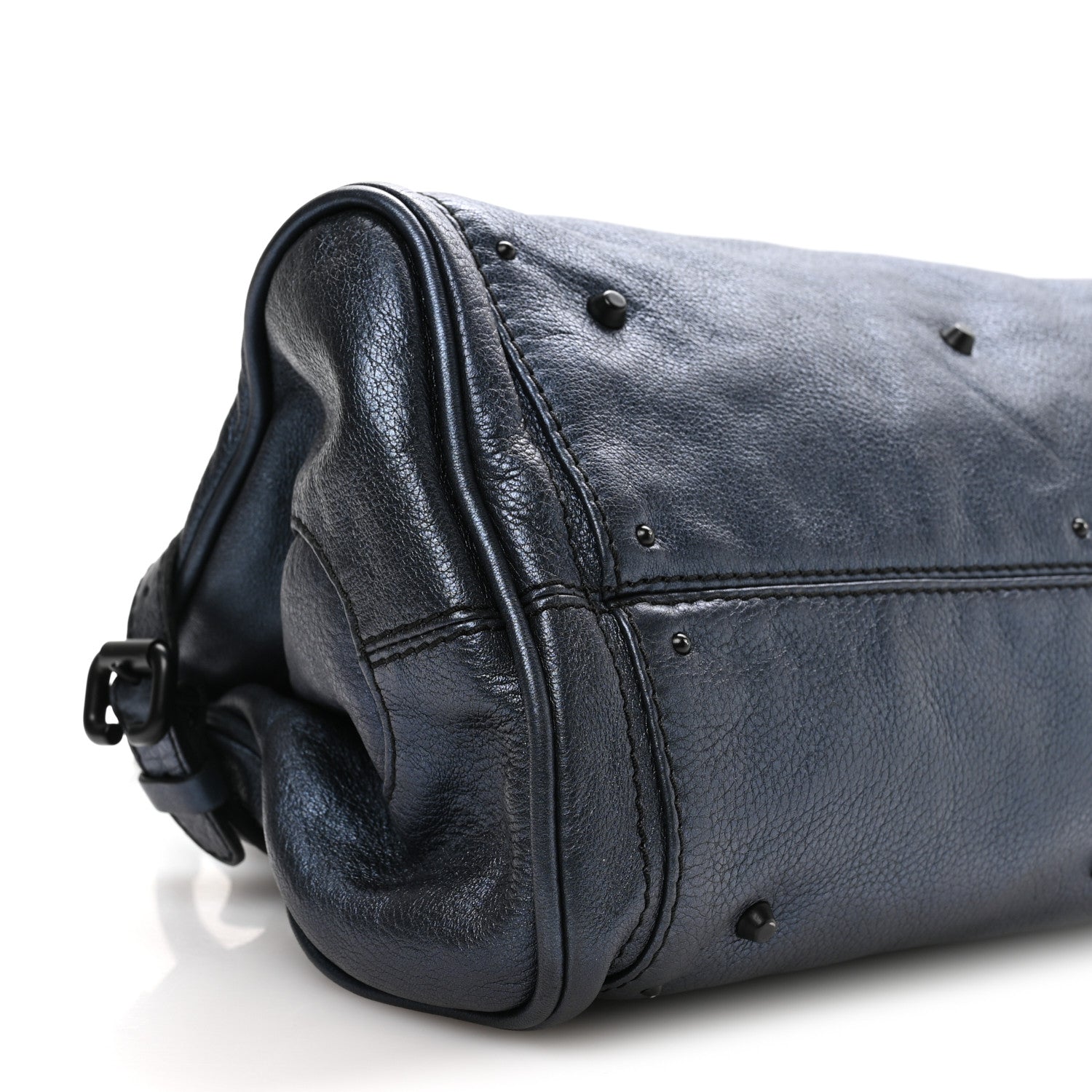 Chloe Metallic Calfskin Medium Paddington Satchel Blue 9 of 10