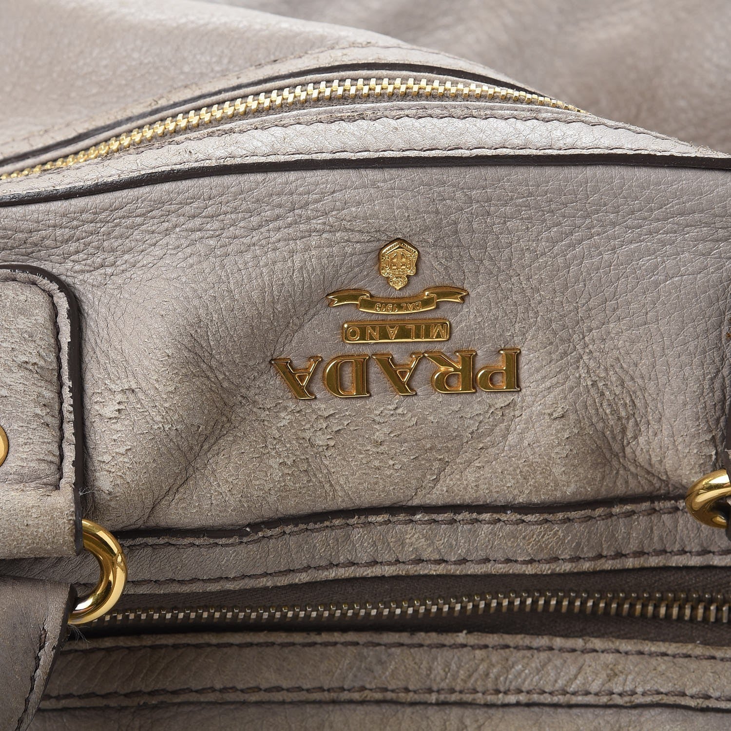 Prada Cervo Deerskin East West Top Handle Bag Pomice 10 of 28