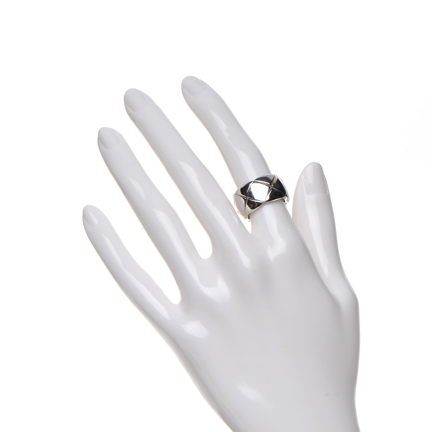 Chanel 18K White Gold Small Coco Crush Ring 5.25 2 of 5