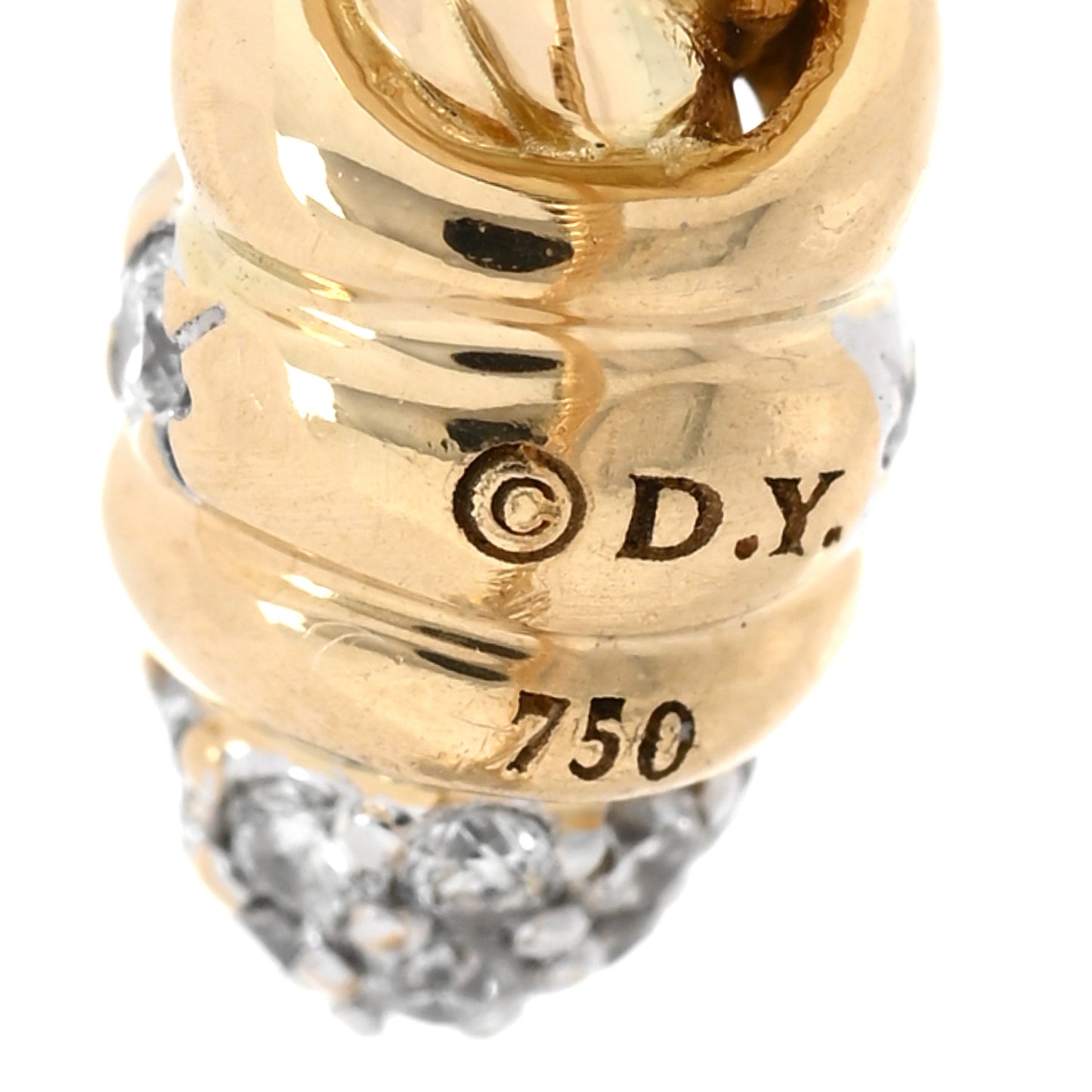 18K Yellow Diamond Petite Helena Open Ring 49 5