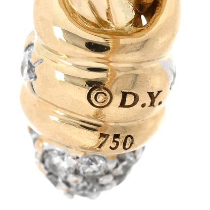 David Yurman 18K Yellow Diamond Petite Helena Open Ring 49 5 4 of 5
