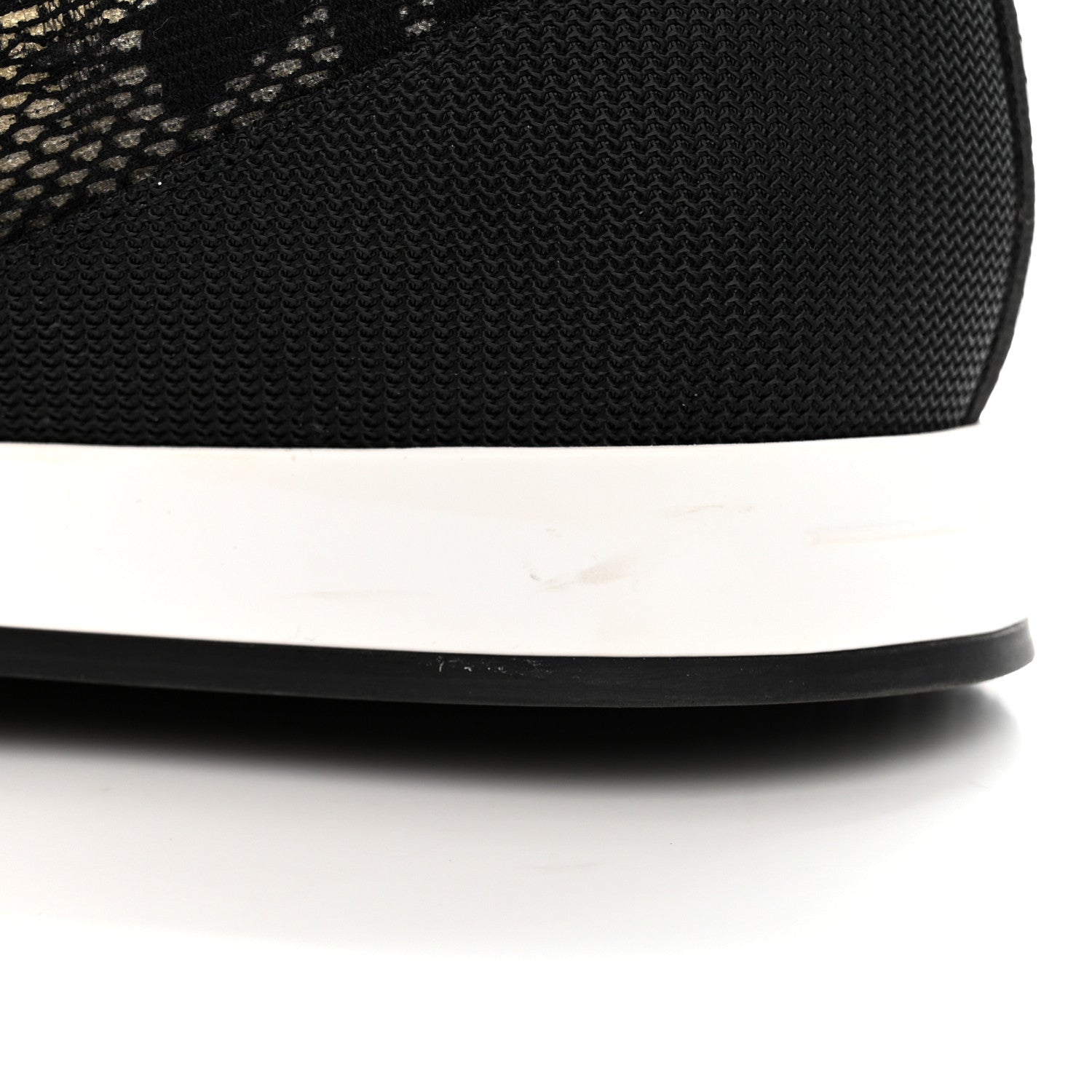 Fendi X SARAH COLEMAN Mesh FF Vertigo Runner Slip On Sneakers 36.5 Black 12 of 13