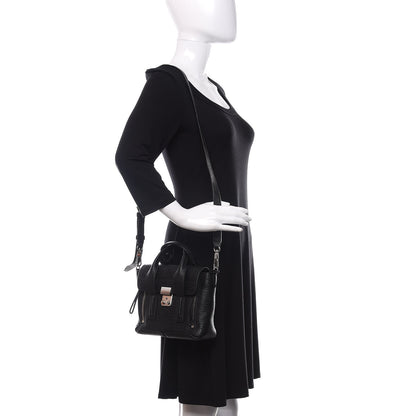 3.1 Phillip Lim 3.1 Textured Calfskin Mini Pashli Satchel Black 2 of 9