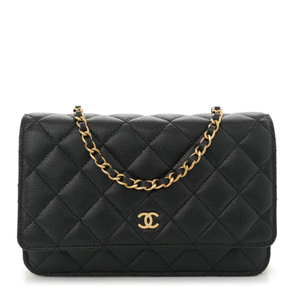 Chanel Caviar Quilted Wallet on Chain WOC Black 1 of 13