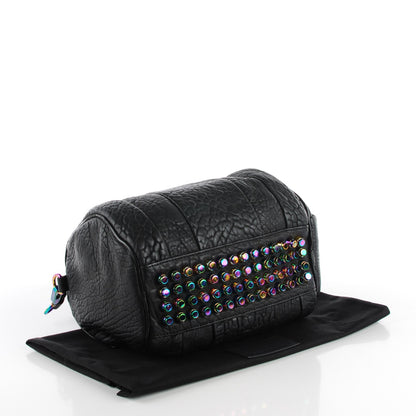Alexander Wang Pebbled Lambskin Rockie Black Iridescent Hardware 4 of 9