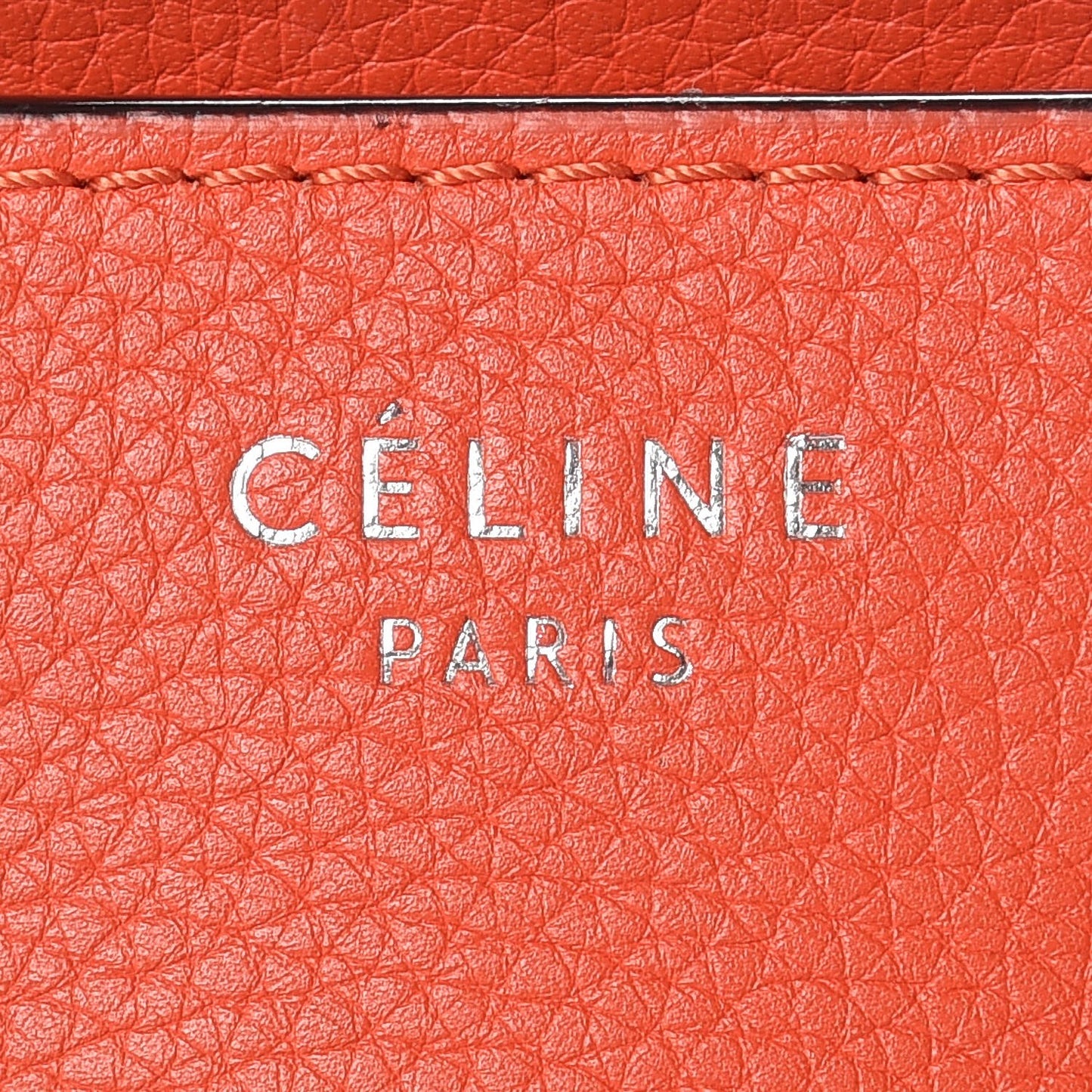 Drummed Calfskin Micro Luggage Vermillion