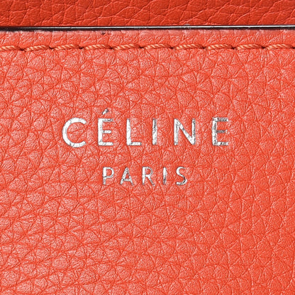 Celine Drummed Calfskin Micro Luggage Vermillion 6 of 15