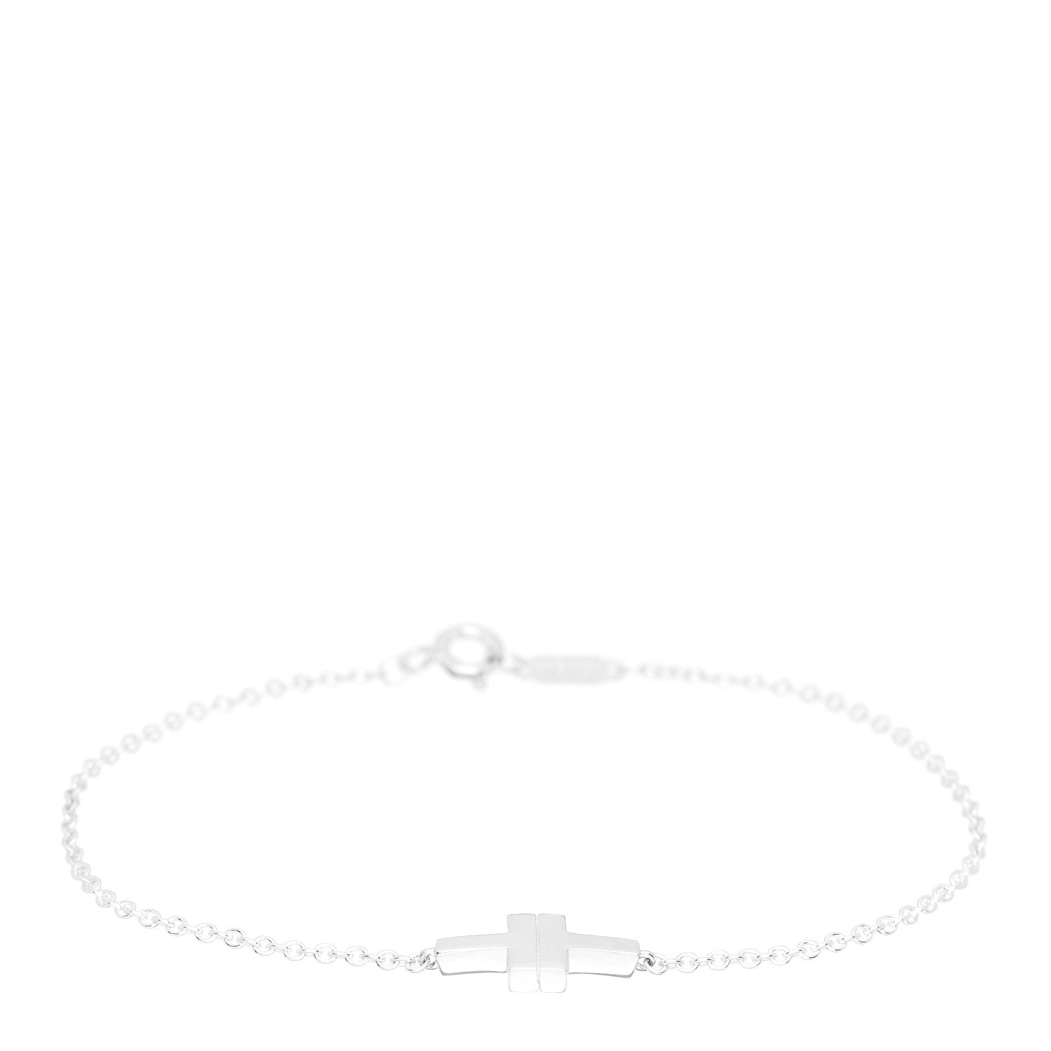 Tiffany Sterling Silver T Two Single Chain Bracelet 1 of 4