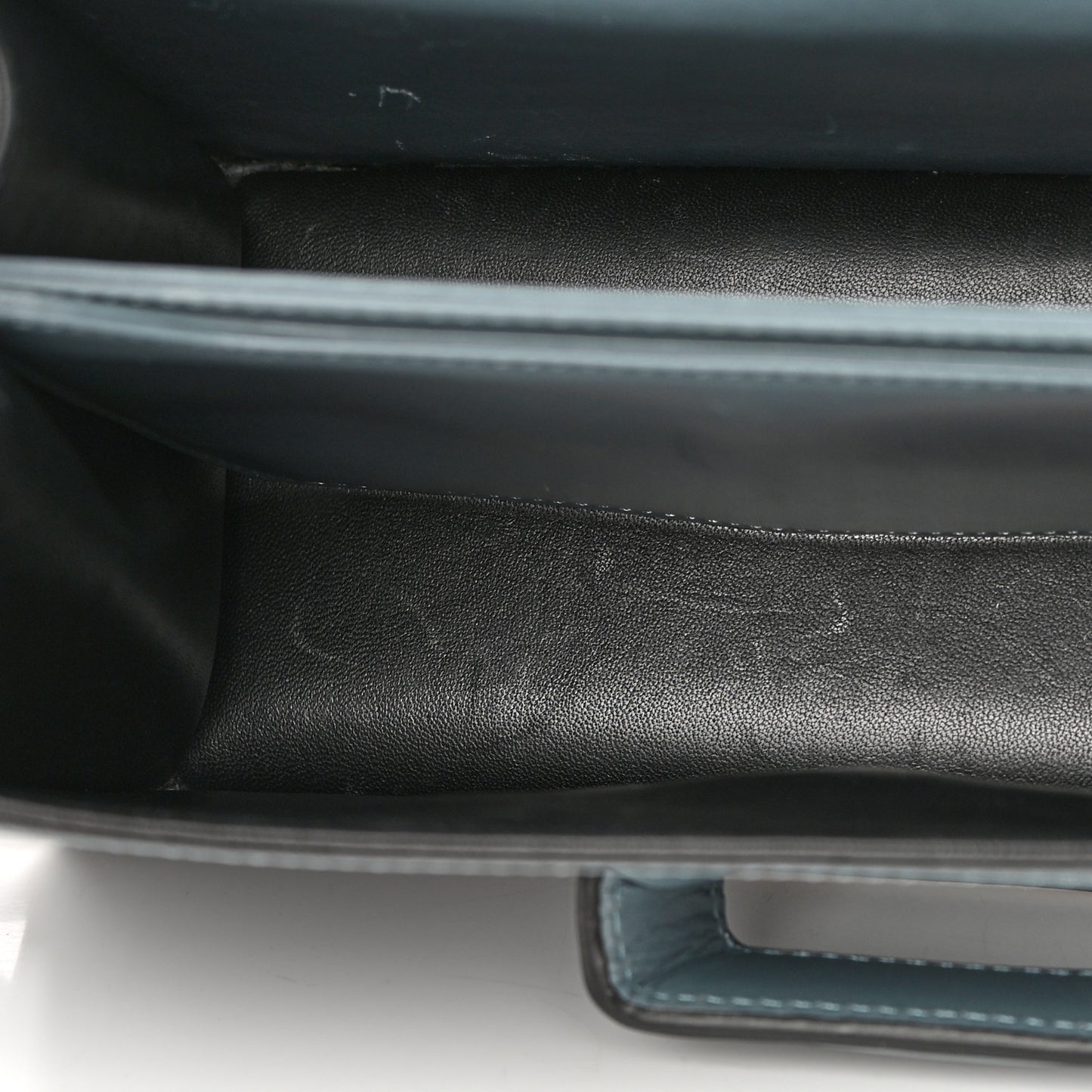 Calfskin Small Barcelona Shoulder Bag Stone Blue