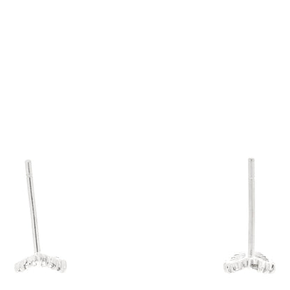 Anita Ko 18K White Gold Diamond Small Palm Leaf Earrings 3 of 4