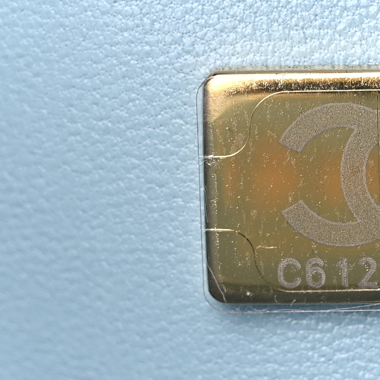 Chanel Caviar Quilted Medium Double Flap Light Blue 7 of 10