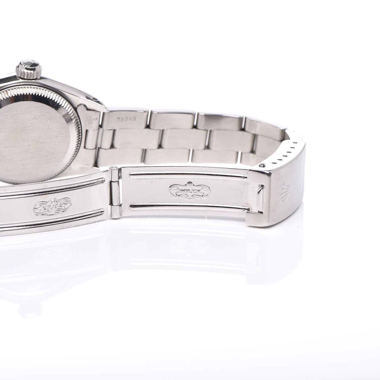Rolex Stainless Steel 24mm Oyster Perpetual Watch White Roman 67180 6 of 8