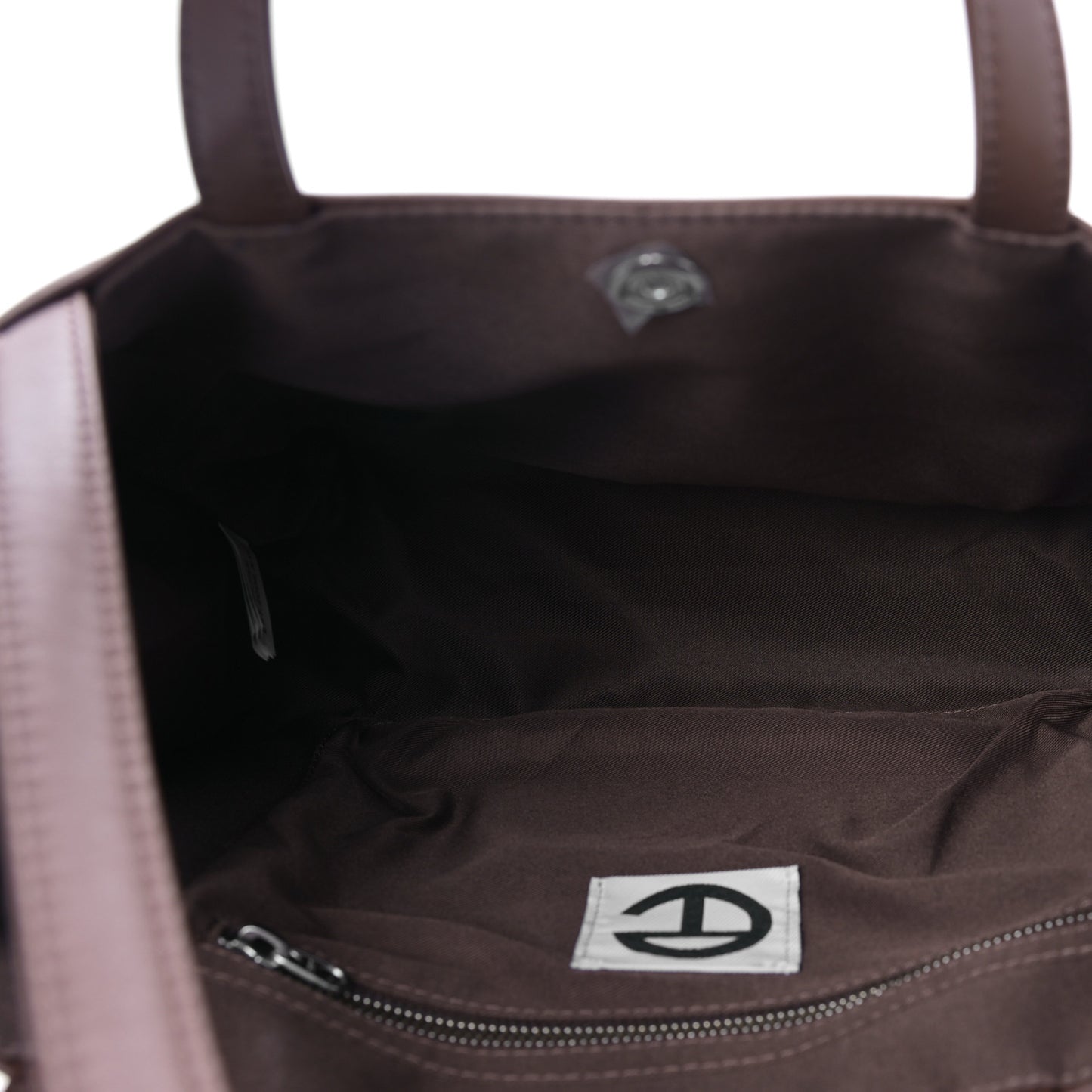 Vegan Leather Medium Shopping Bag Chocolate