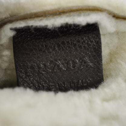 Prada Shearling Fox Fur Trim Tote 8 of 9