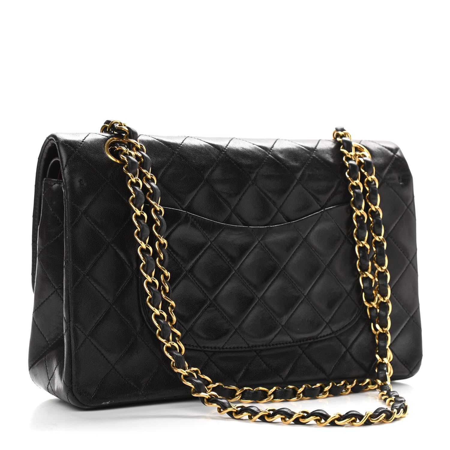 Chanel Lambskin Quilted Medium Double Flap Black 3 of 12