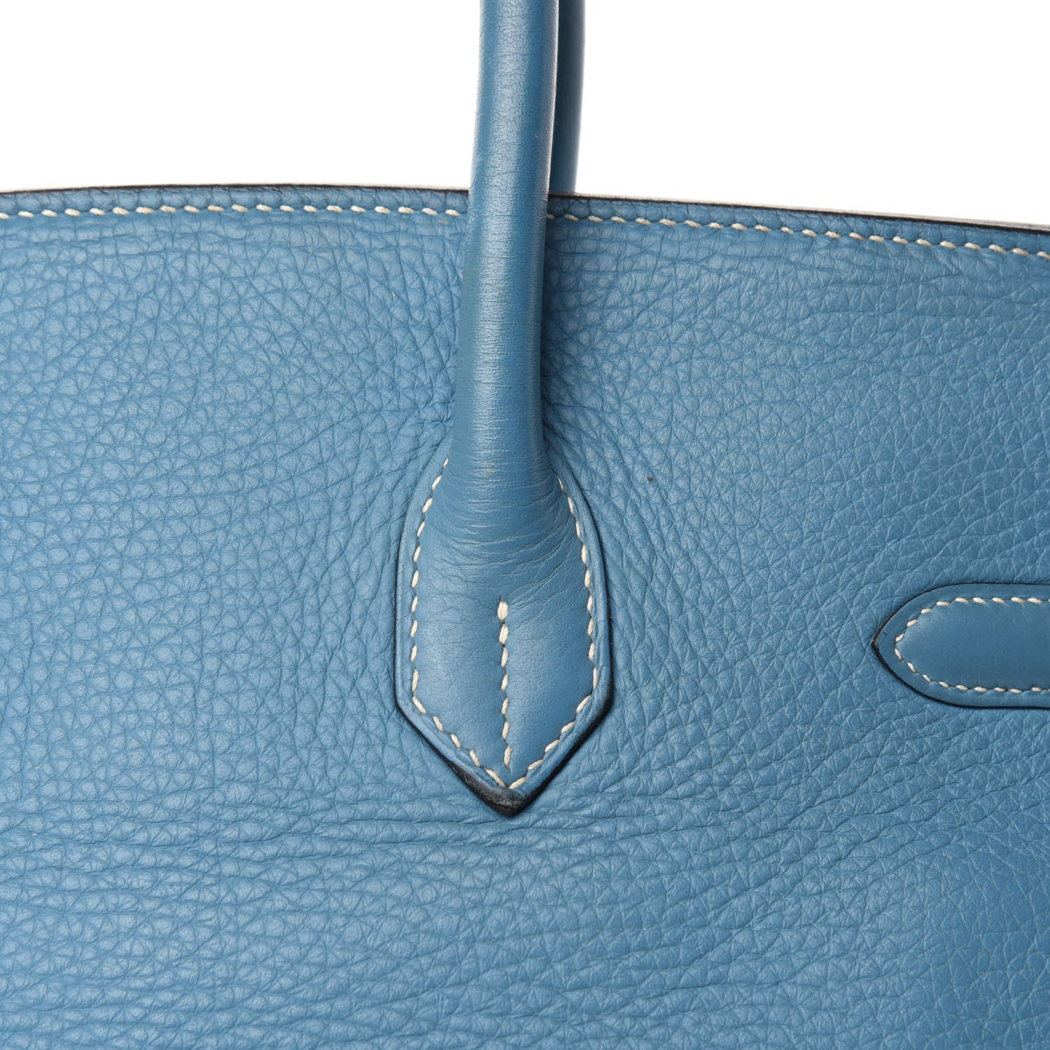 Hermes Taurillon Clemence Birkin 35 Blue Jean 8 of 38