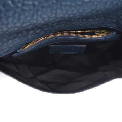 Alexander Wang Textured Lambskin Dumbo Fold Over Clutch Blue 5 of 10