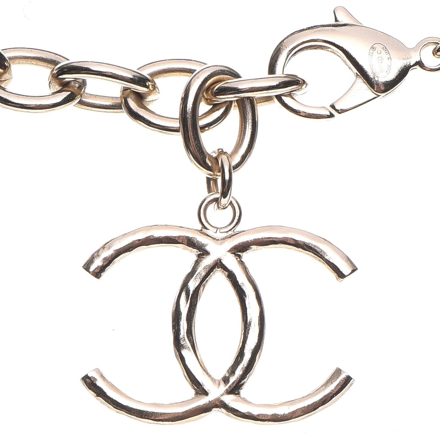 Hoop Cuba Logo Necklace Gold