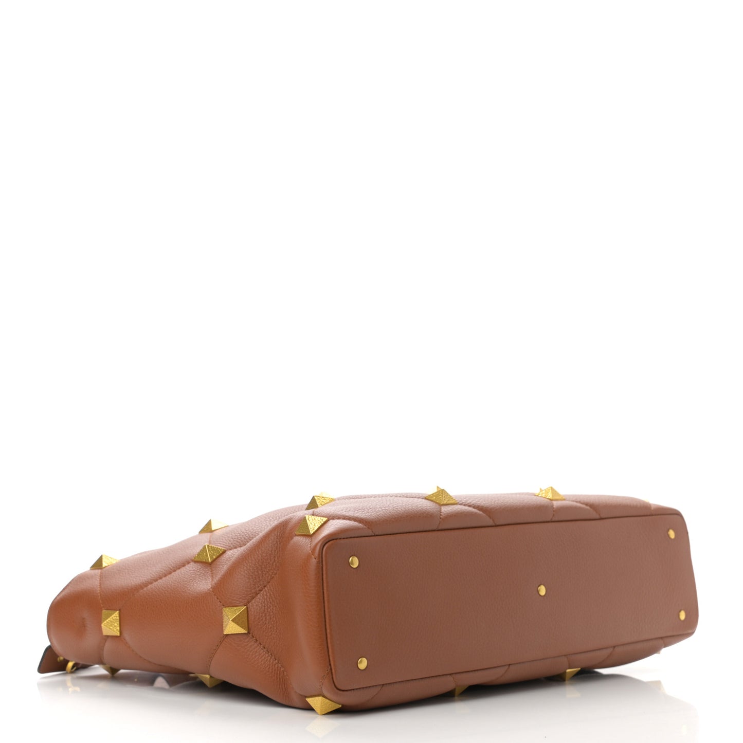 Grained Calfskin Large Roman Stud Tote Selleria