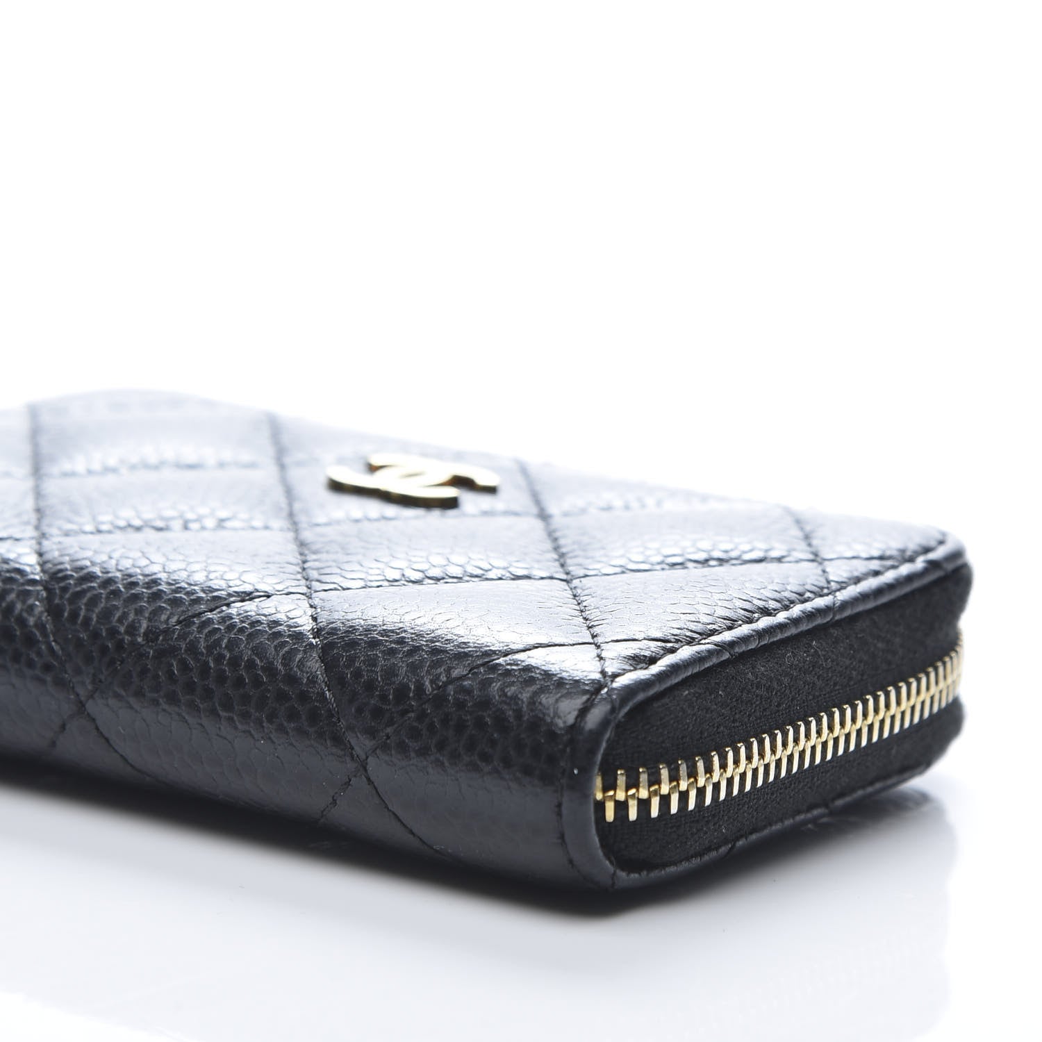 Chanel Caviar Quilted Zip Coin Purse Black 9 of 10