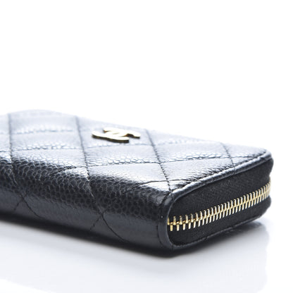 Chanel Caviar Quilted Zip Coin Purse Black 9 of 10