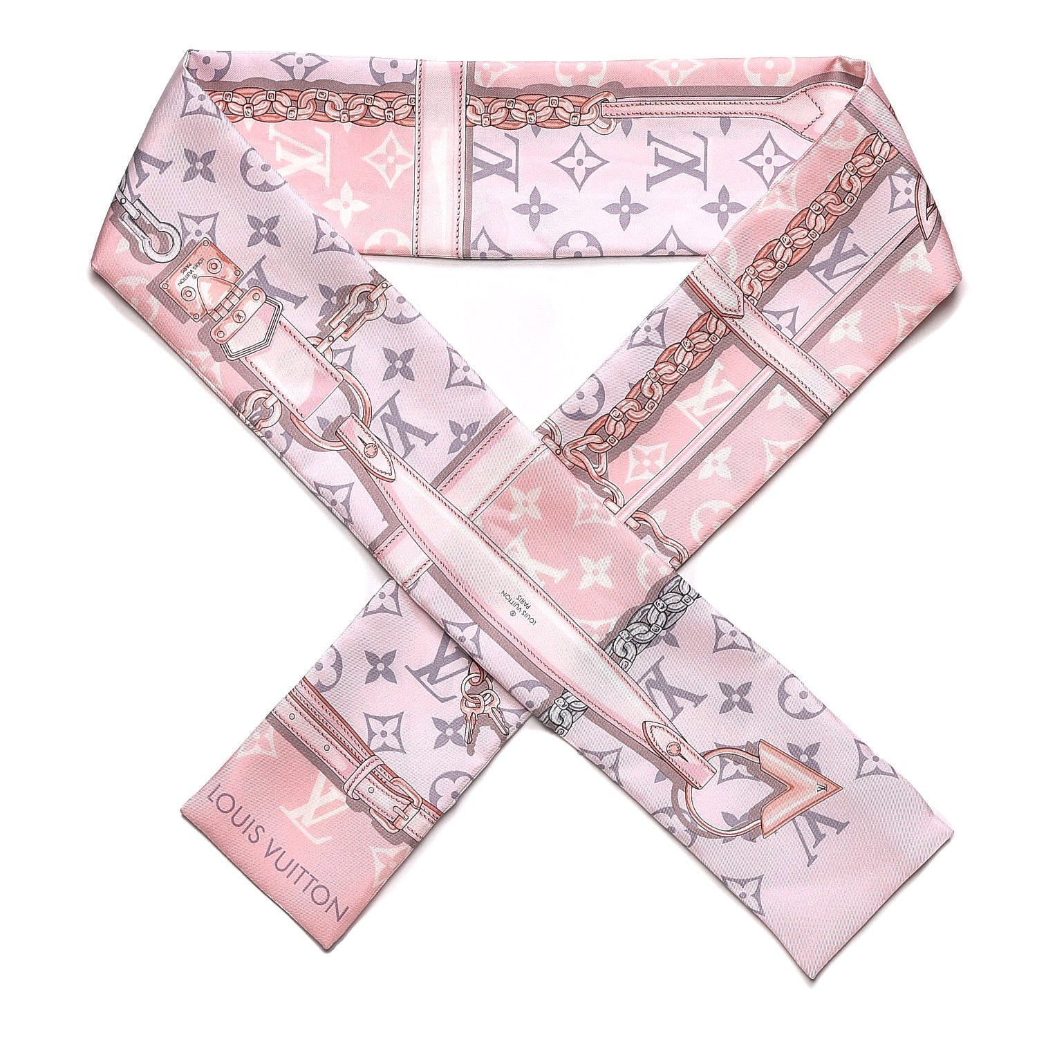 Louis Vuitton Silk Monogram Confidential Bandeau Light Pink 1 of 4