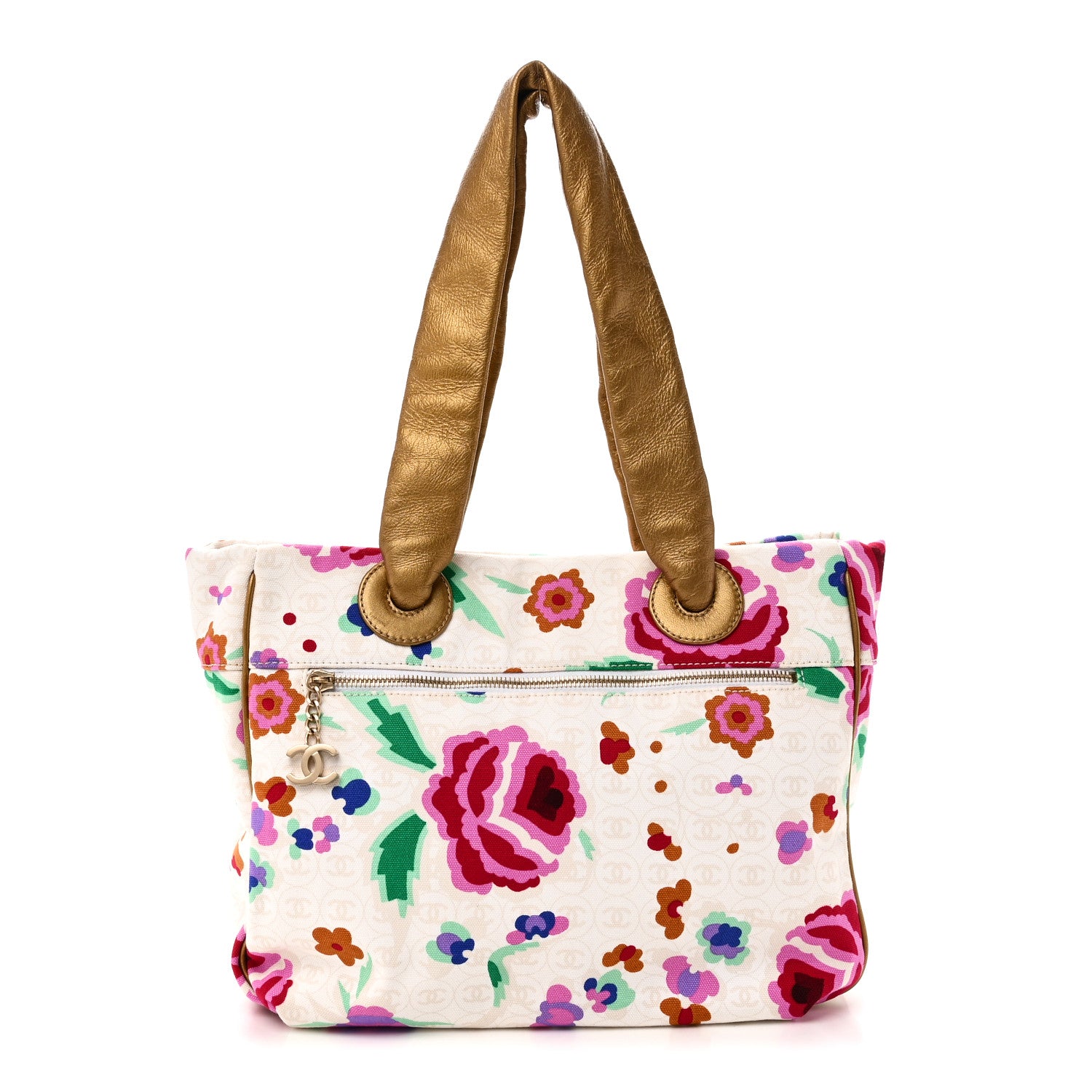 Chanel Canvas Floral Print Tote Multicolor 1 of 11