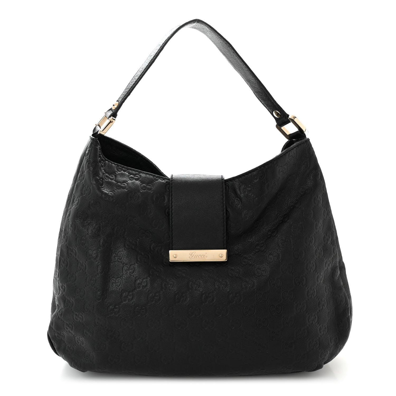 Gucci Guccissima Large New Ladies Web Hobo Black 1 of 11