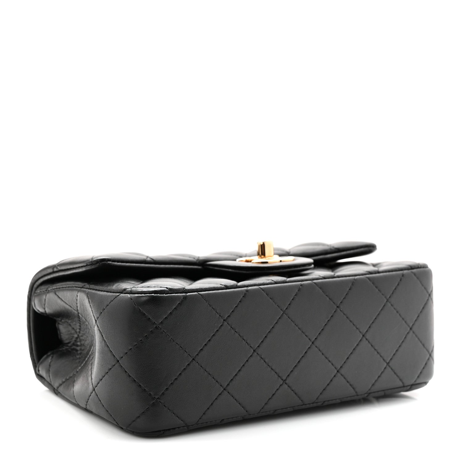 Chanel Lambskin Quilted Mini Rectangular Flap Black 4 of 11