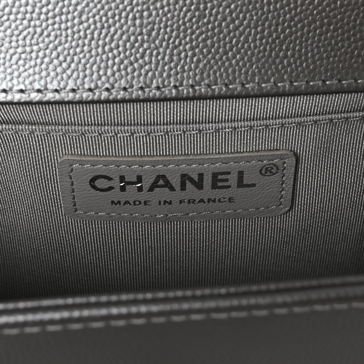 Chanel Metallic Caviar Quilted Medium Boy Flap Silver 6 of 11