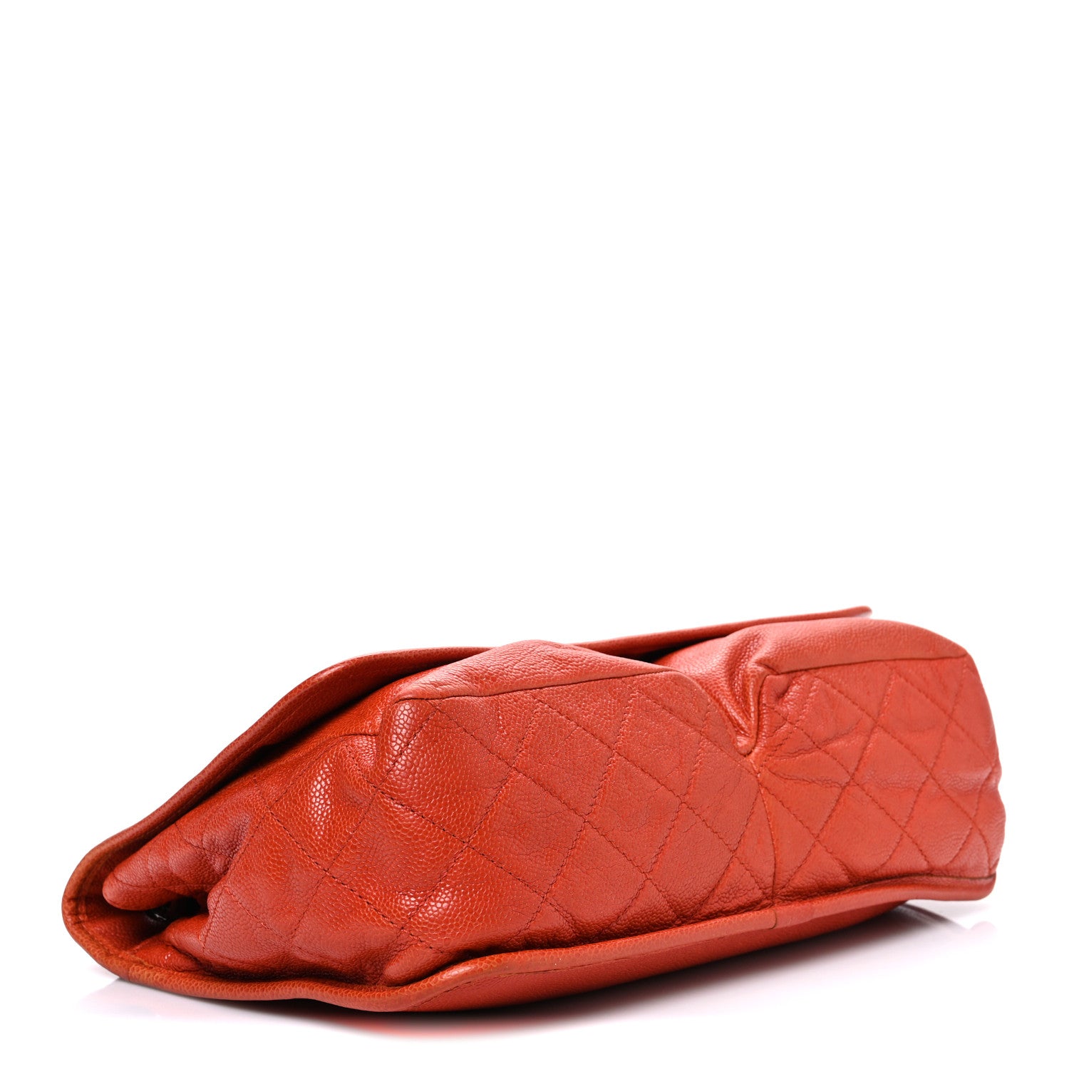 Chanel Grained Calfskin Large Natural Beauty Flap Orange 1836551