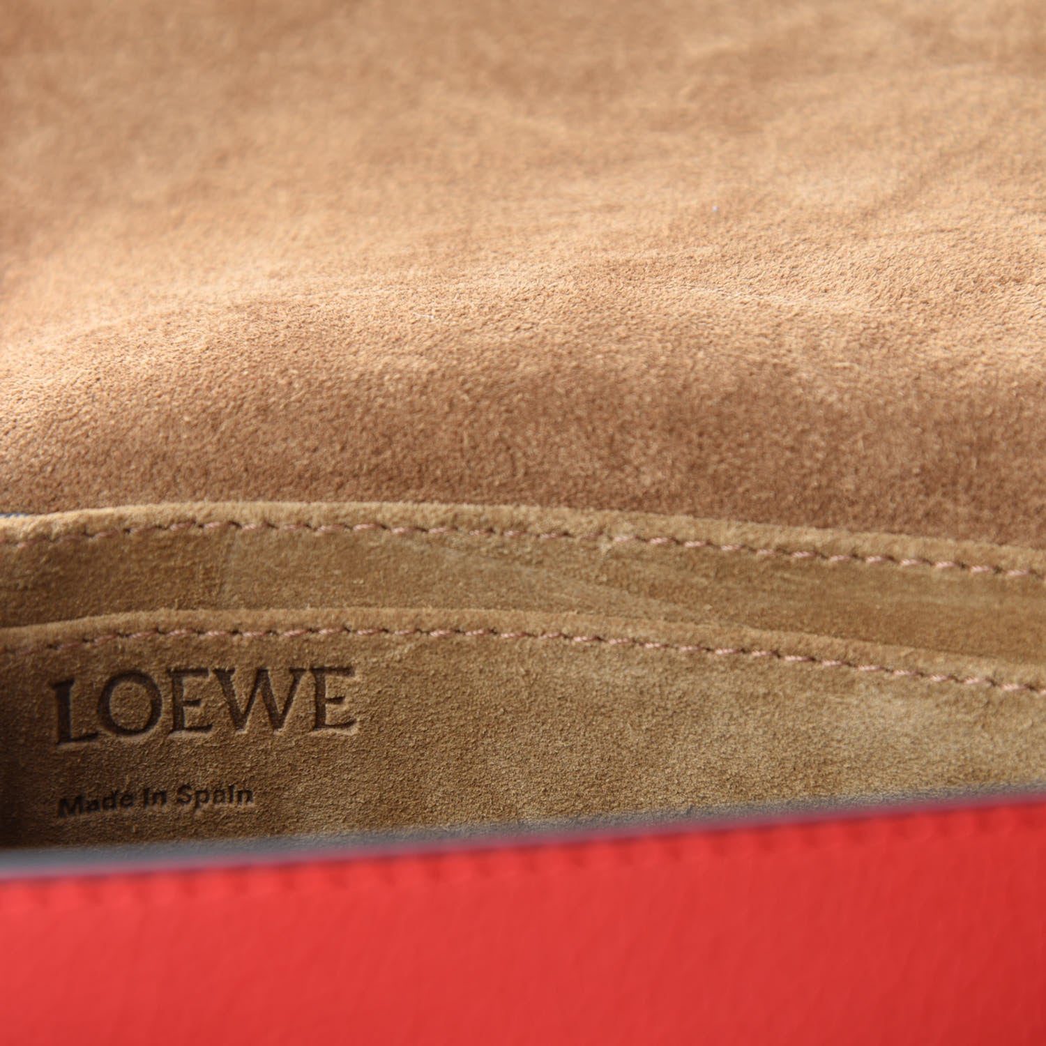 Loewe Grained Calfskin Mini Gate Crossbody Bag Scarlet Burnt Red 8 of 10