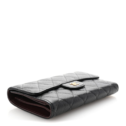 Chanel Caviar Quilted Large Flap Wallet Black 4 of 8