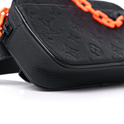 Louis Vuitton Taurillon Monogram Uniformes Solar Ray Soft Pochette Volga Belt Bag Black 8 of 11