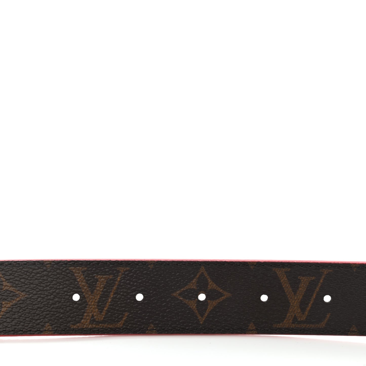 Monogram 30mm LV Initiales Reversible Belt 85 34 Coquelicot