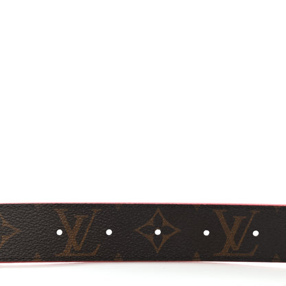 Louis Vuitton Monogram 30mm LV Initiales Reversible Belt 85 34 Coquelicot 4 of 7