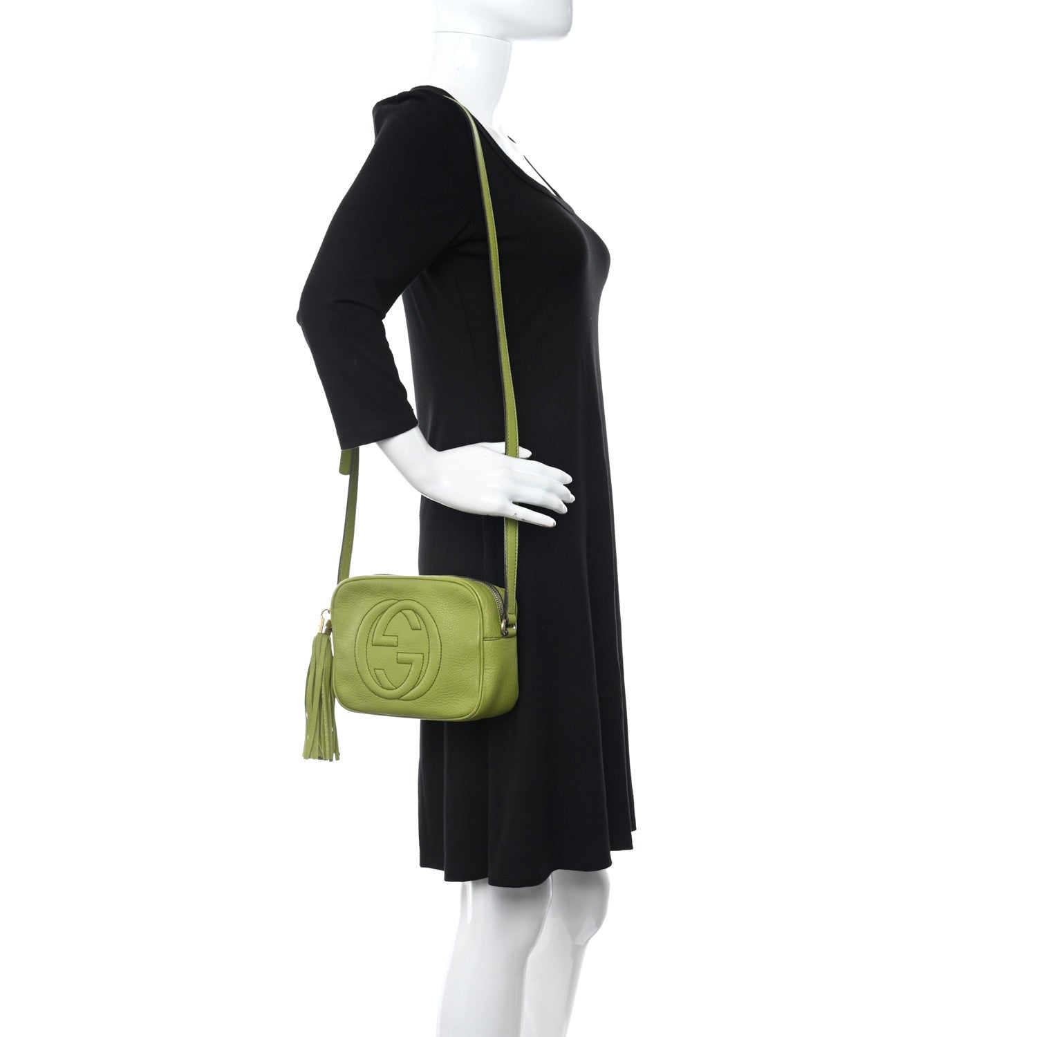Gucci Pebbled Calfskin Small Soho Disco Bag Green 2 of 10