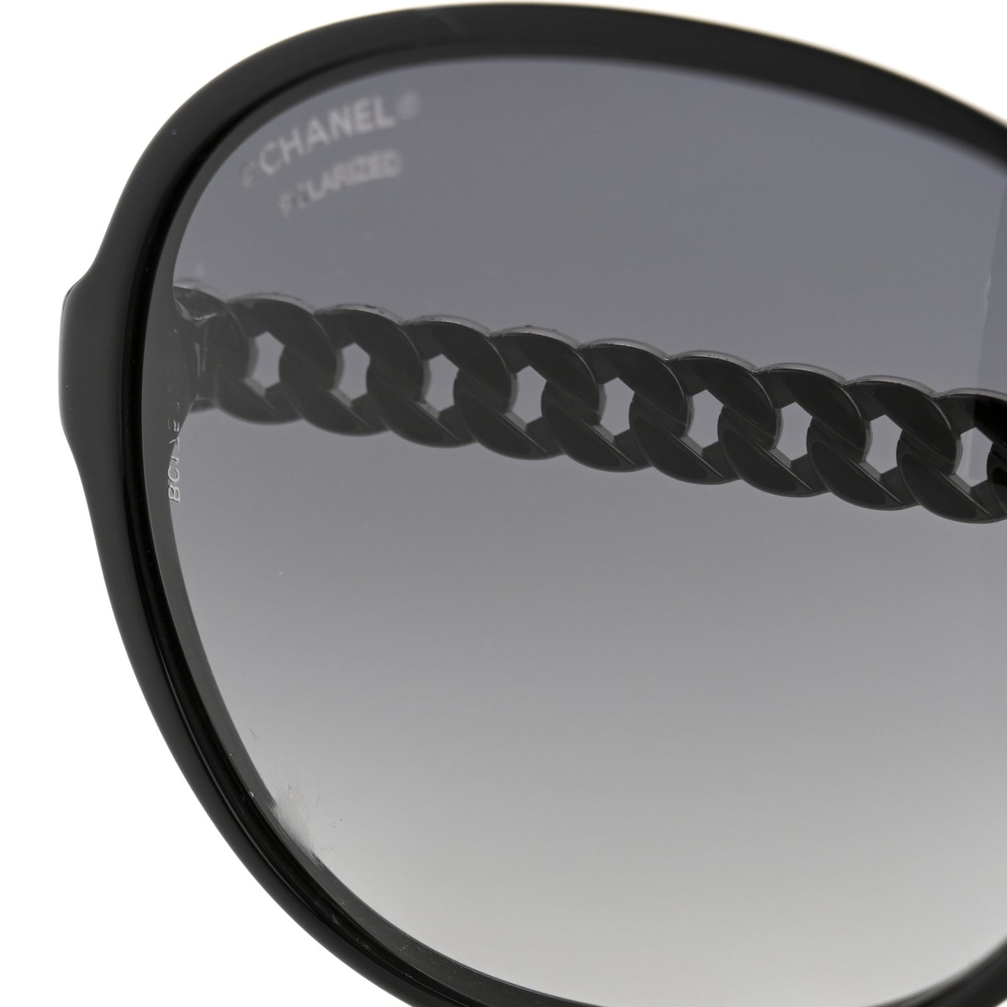 Acetate Chain Sunglasses 5304-A Black
