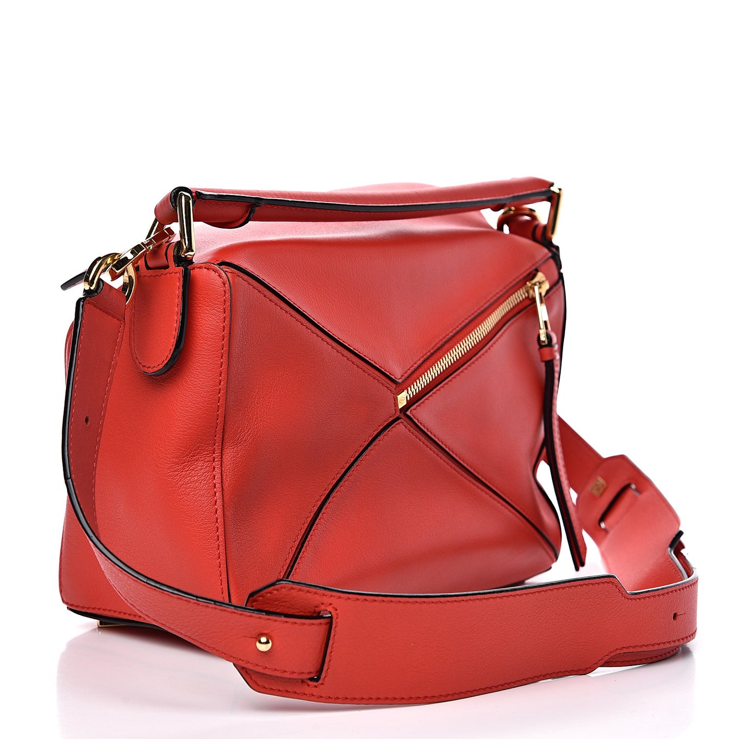 Calfskin Small Puzzle Bag Scarlet